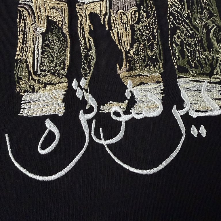 Derschutze Embroidered Graphic T-Shirt Black - 13