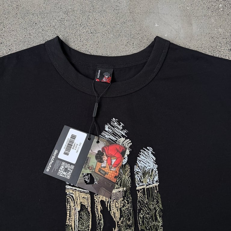 Derschutze Embroidered Graphic T-Shirt Black - 8