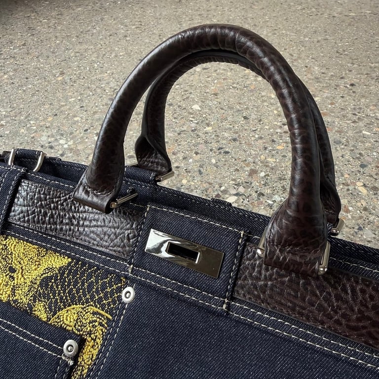 Derschutze Dragon Denim Tote Bag - 14