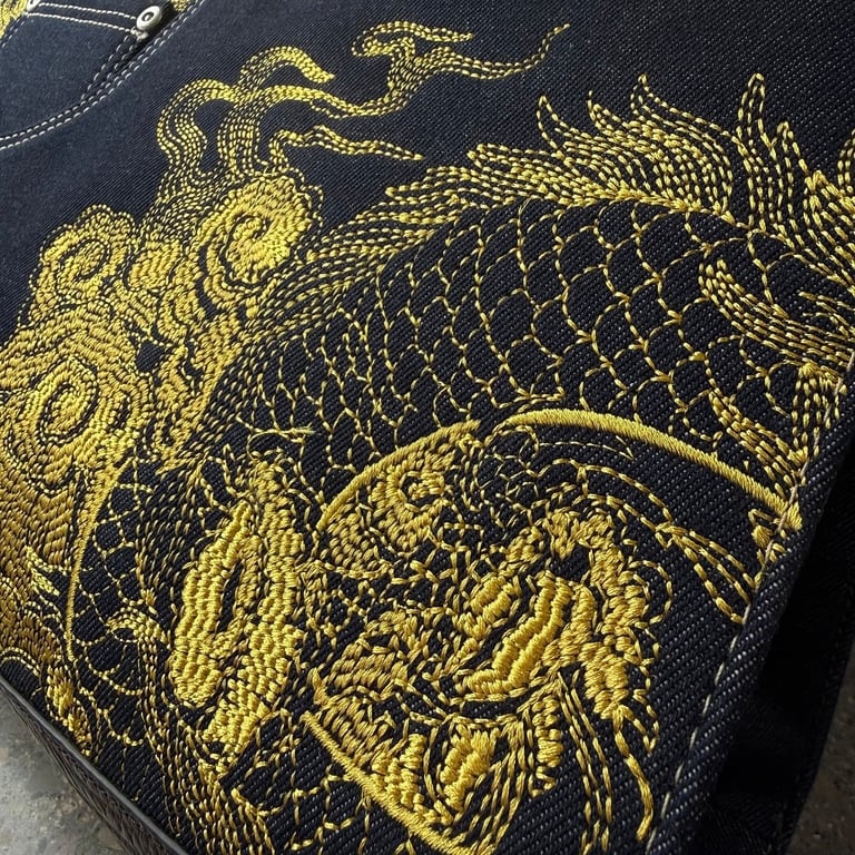 Derschutze Dragon Denim Tote Bag - 18