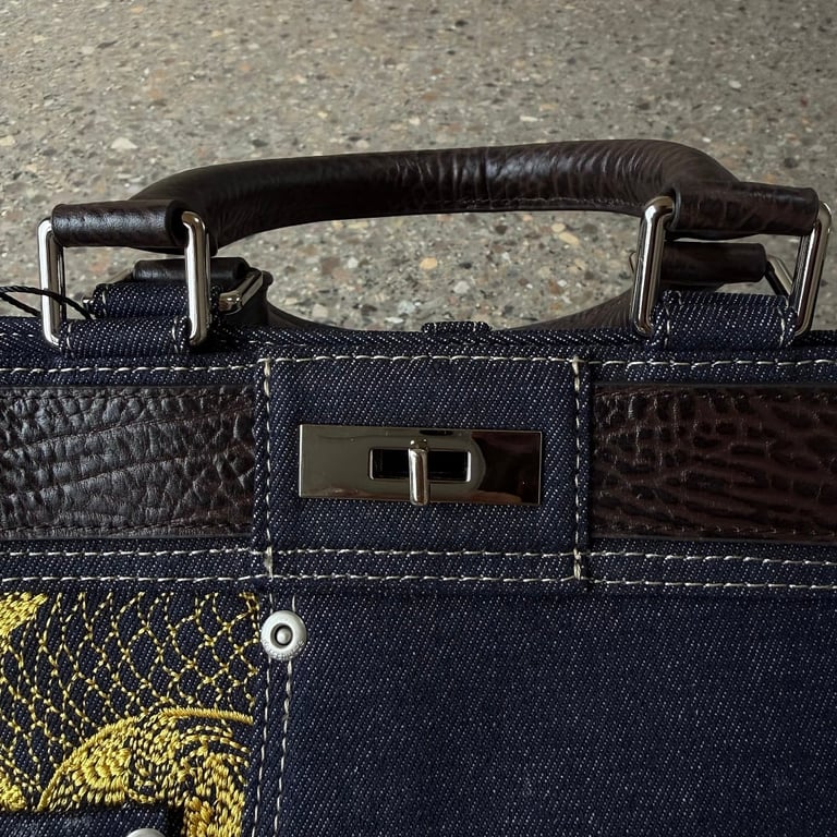 Derschutze Dragon Denim Tote Bag - 26
