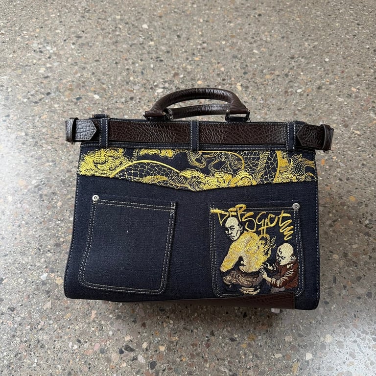 Derschutze Dragon Denim Tote Bag - 8