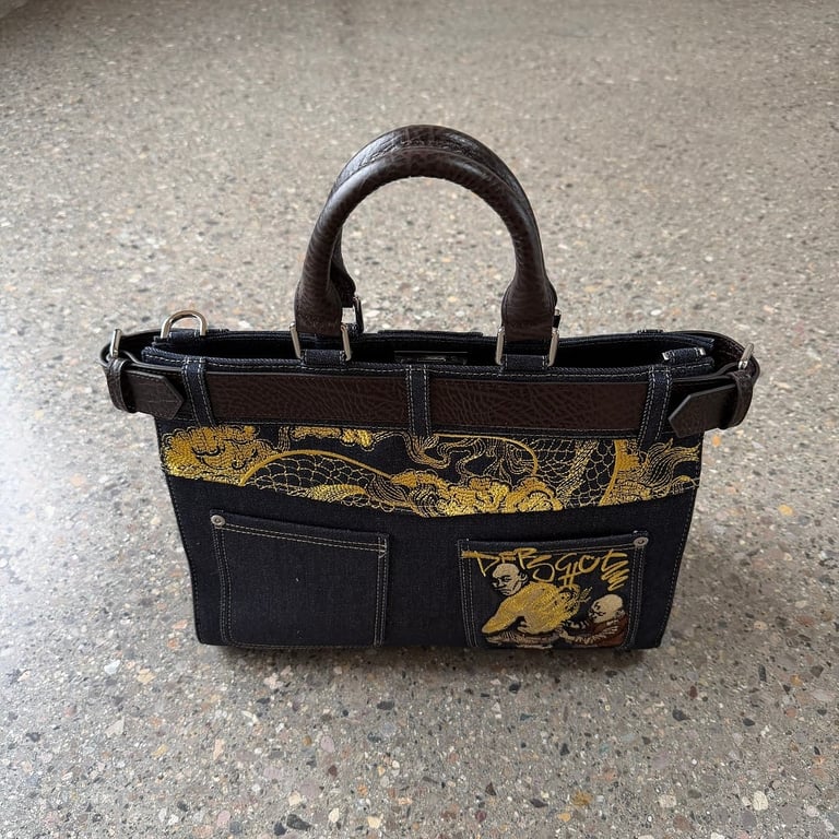 Derschutze Dragon Denim Tote Bag - 10