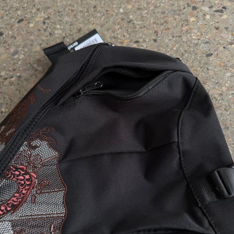 Derschutze Dragon Embroidery Sling Bag Black - 15