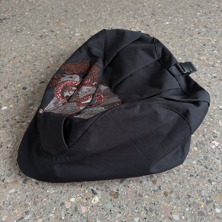 Derschutze Dragon Embroidery Sling Bag Black - 9