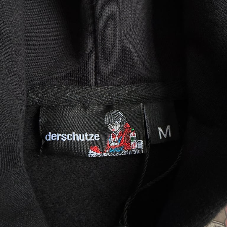 Derschutze Dragon & Tiger Embroidered Zip Hoodie Black - 12