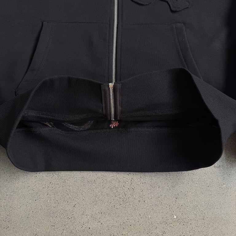 Derschutze Dragon & Tiger Embroidered Zip Hoodie Black - 15