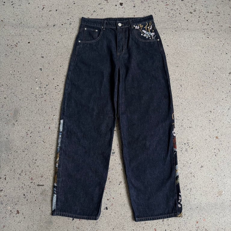 Derschutze Embroidered Dragon & Tiger Jeans - 6