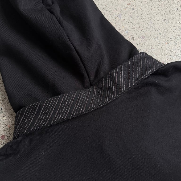 Derschutze Tie Detail Zip Hoodie Black - 19