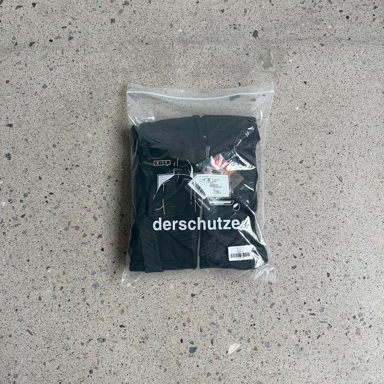 Derschutze Tie Detail Zip Hoodie Black - 3