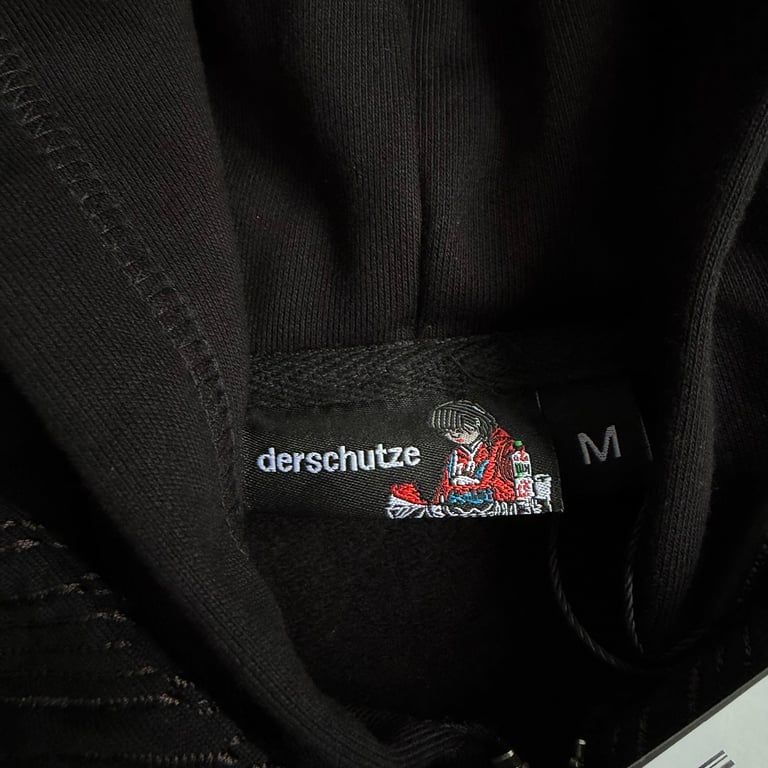 Derschutze Tie Detail Zip Hoodie Black - 9