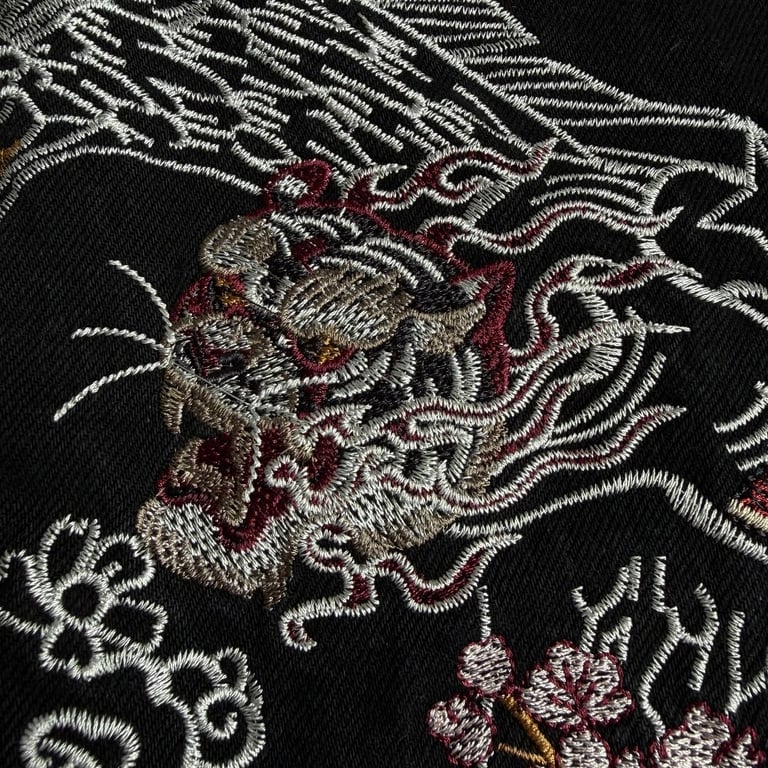 Derschutze Embroidered Black Denim Jeans - 26
