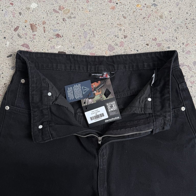 Derschutze Embroidered Black Denim Jeans - 10