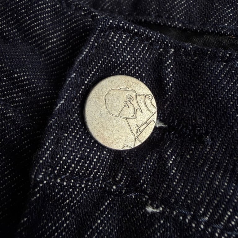 Derschutze Sakura Koi Embroidered Raw Denim Jeans - 16