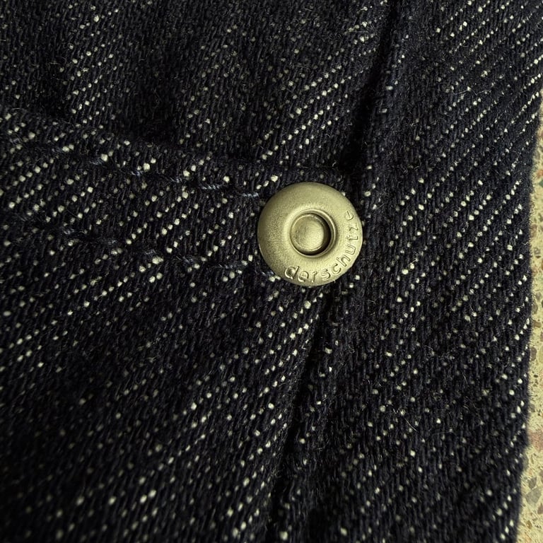 Derschutze Sakura Koi Embroidered Raw Denim Jeans - 17