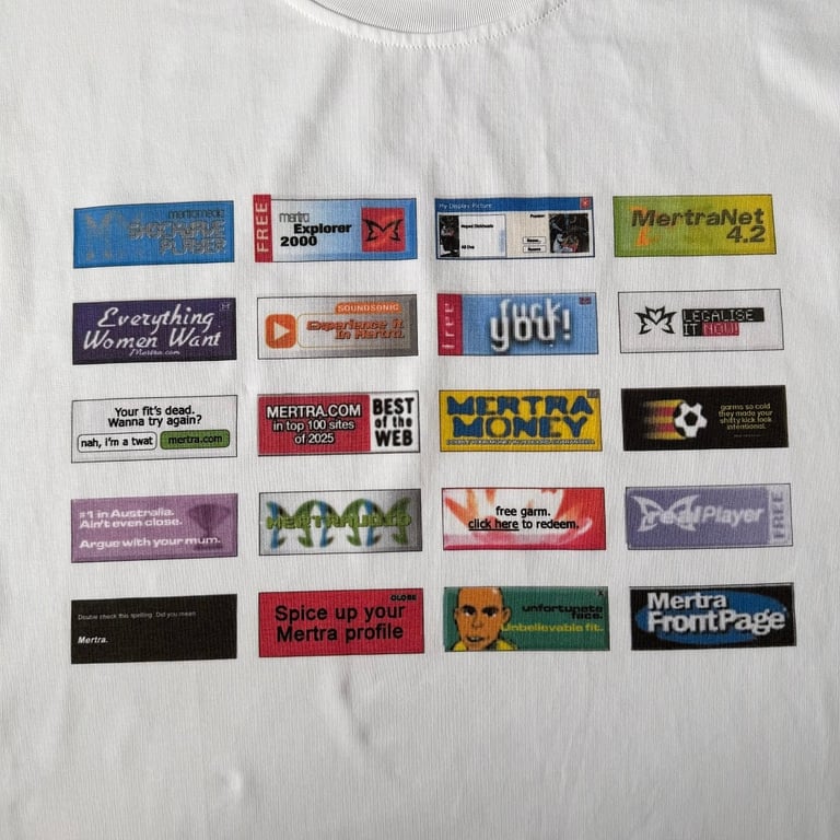 Mertra Graphic Banner T-Shirt White - 14