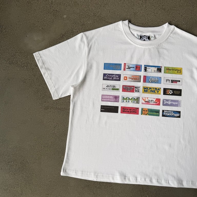 Mertra Graphic Banner T-Shirt White - 8