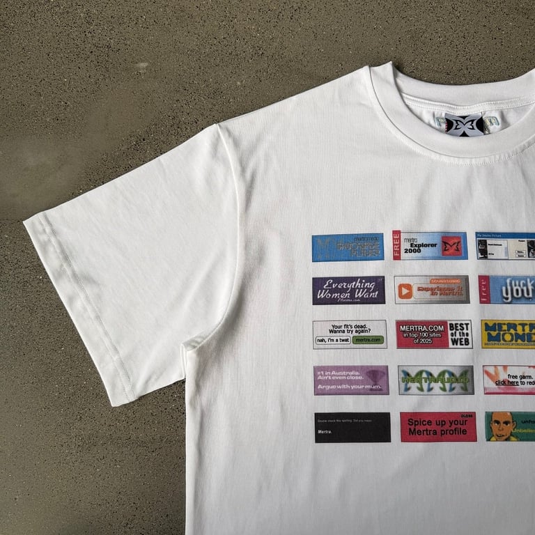 Mertra Graphic Banner T-Shirt White - 9