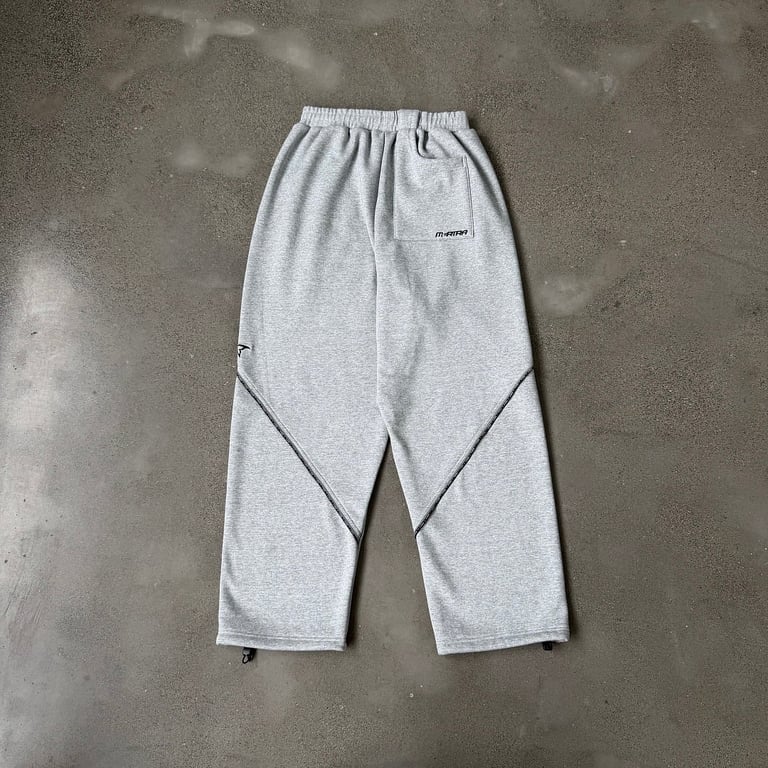 Mertra Grey Curved Piping Sweatpants - 25