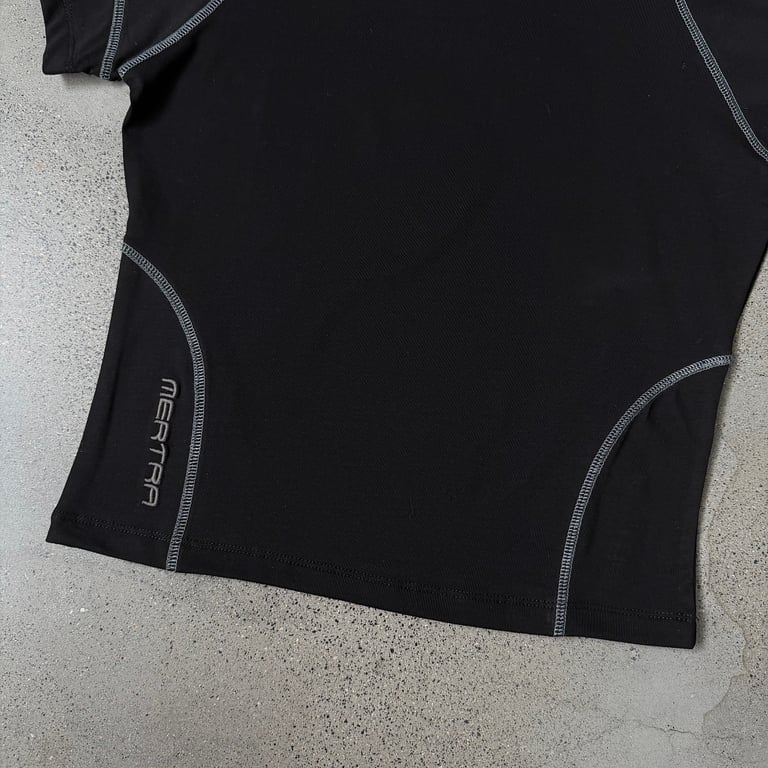 Mertra Contrast Stitch T-Shirt Black - 14