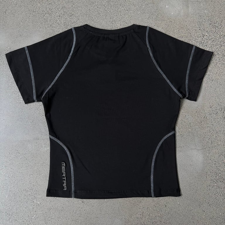 Mertra Contrast Stitch T-Shirt Black - 18