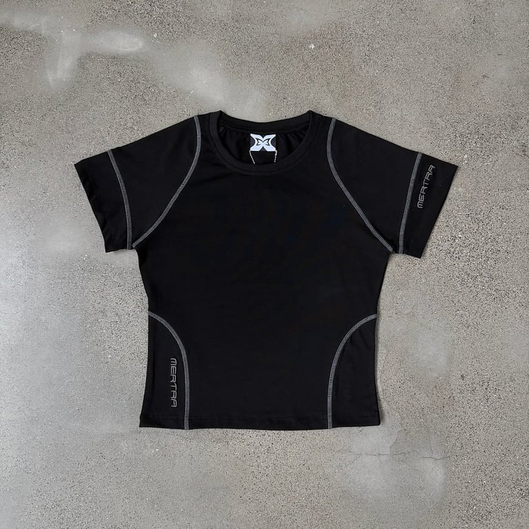 Mertra Contrast Stitch T-Shirt Black - 6