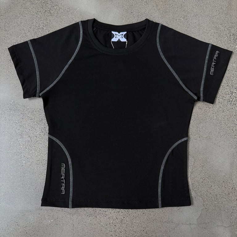 Mertra Contrast Stitch T-Shirt Black - 7