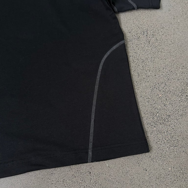 Mertra Contrast Stitch T-Shirt Black - 15