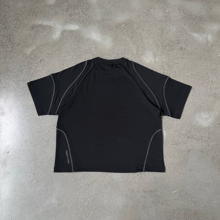 Mertra Contrast Stitch T-Shirt Black - 16