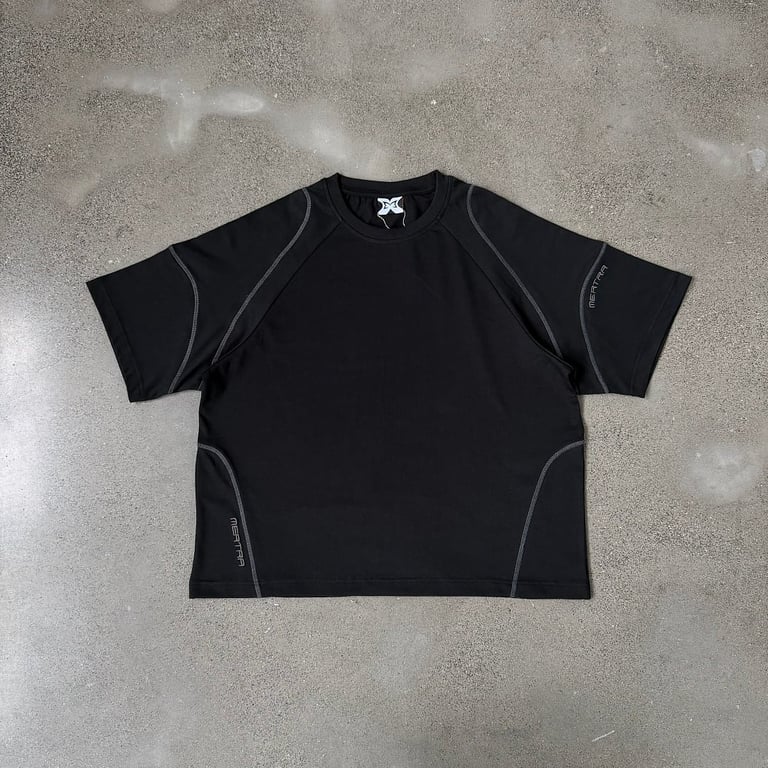 Mertra Contrast Stitch T-Shirt Black - 6