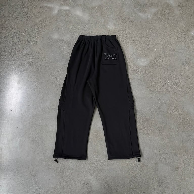 Mertra Butterfly Logo Wide Leg Pants Black - 21