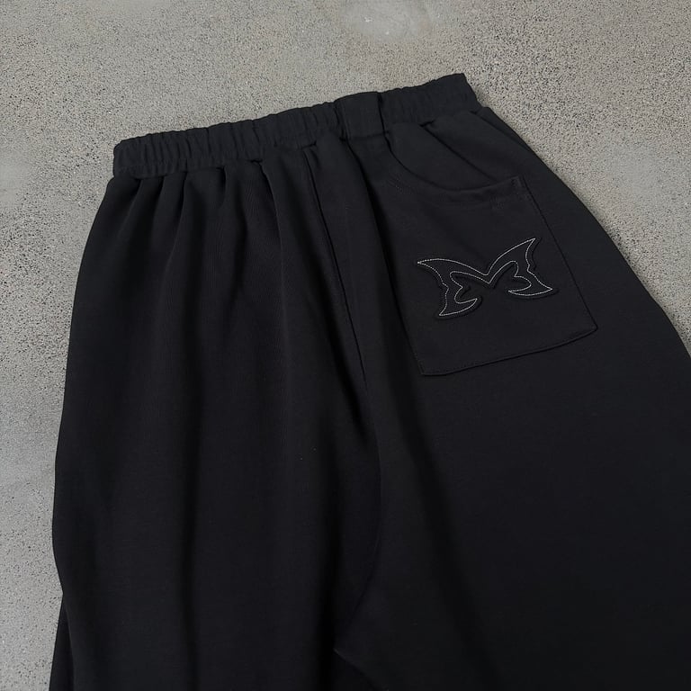 Mertra Butterfly Logo Wide Leg Pants Black - 23