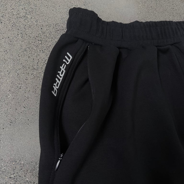 Mertra Butterfly Logo Wide Leg Pants Black - 10
