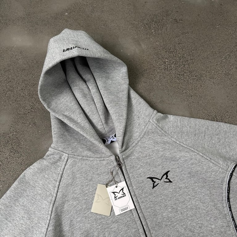 Mertra Piping Zip Hoodie Grey - 14