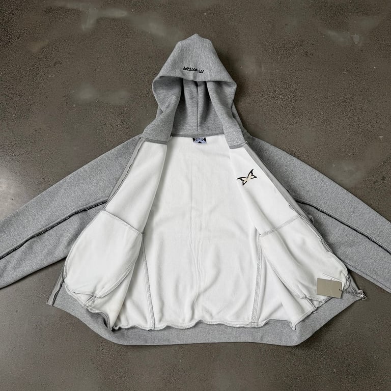 Mertra Piping Zip Hoodie Grey - 25