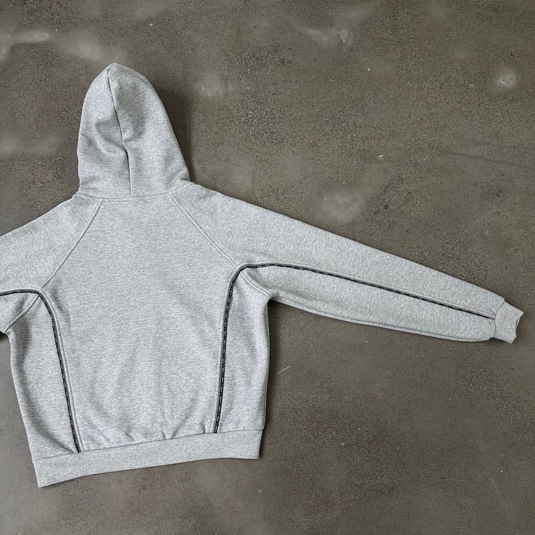 Mertra Piping Zip Hoodie Grey - 30