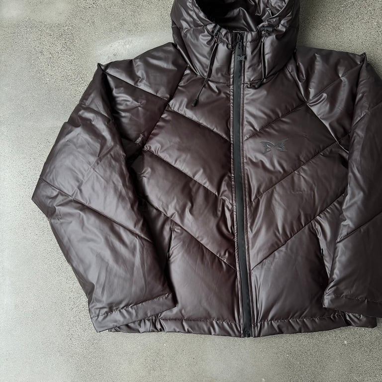 Mertra Handprint Puffer Jacket Brown - 11