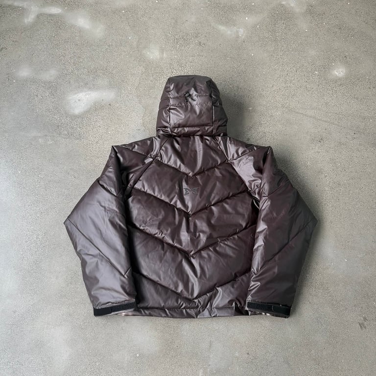 Mertra Handprint Puffer Jacket Brown - 23