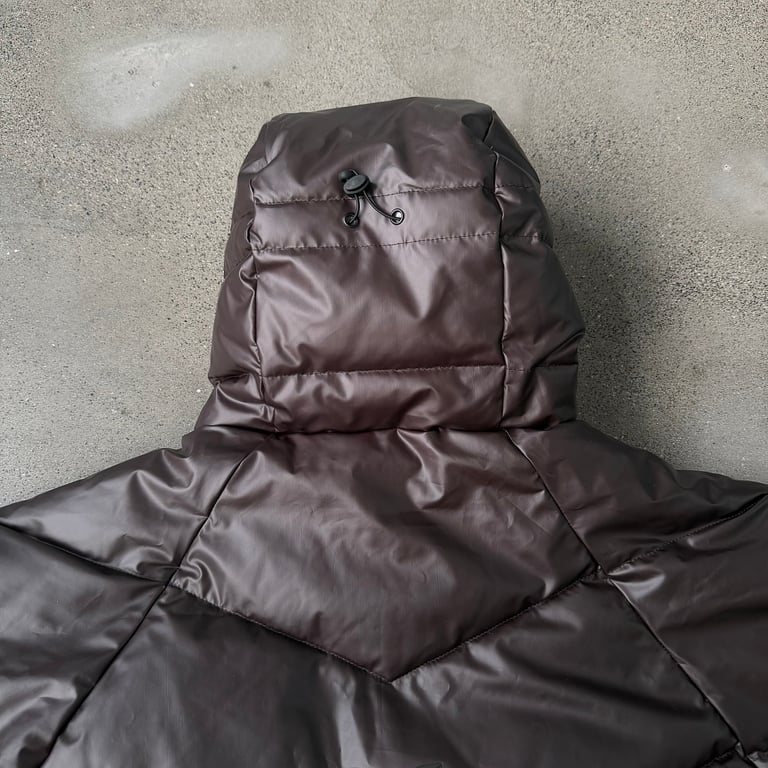 Mertra Handprint Puffer Jacket Brown - 25