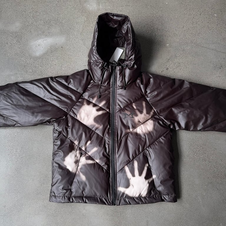 Mertra Handprint Puffer Jacket Brown - 6