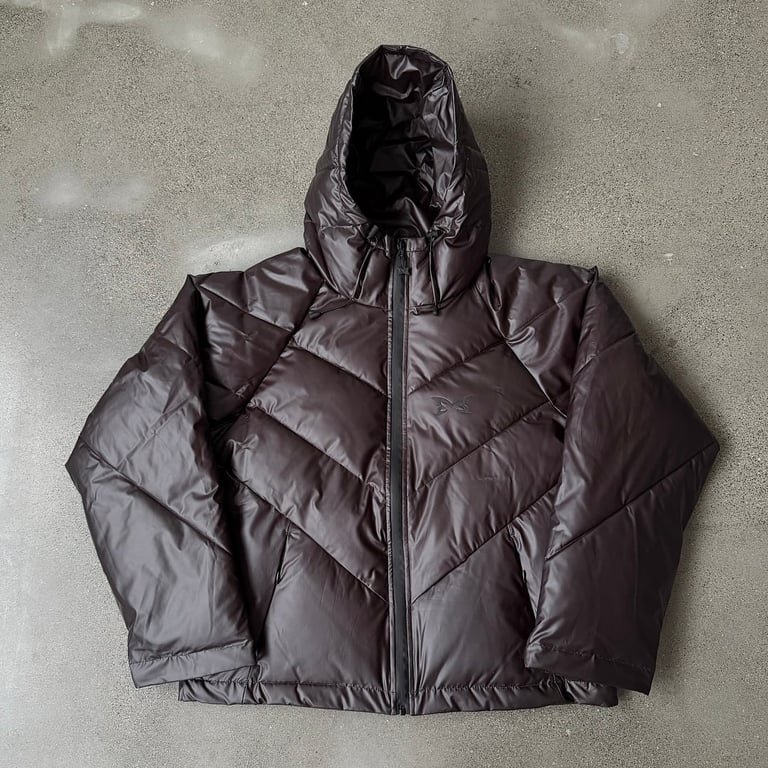 Mertra Handprint Puffer Jacket Brown - 7