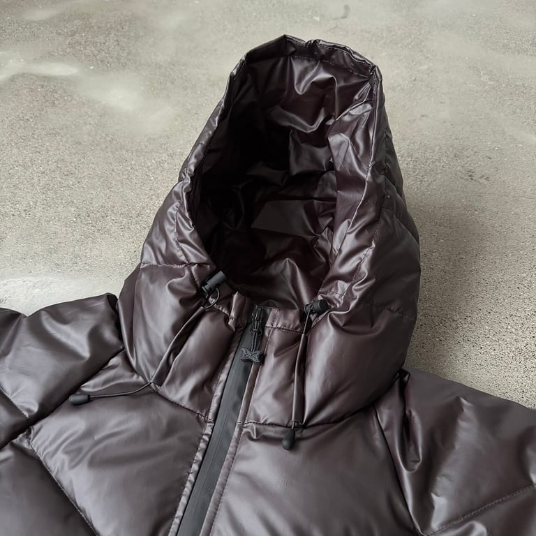 Mertra Handprint Puffer Jacket Brown - 8