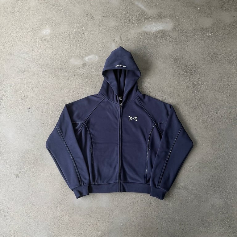 Mertra Logo Zip-Up Hoodie Navy - 12