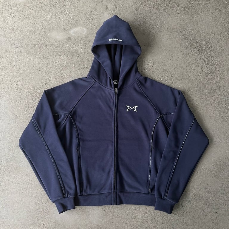 Mertra Logo Zip-Up Hoodie Navy - 13