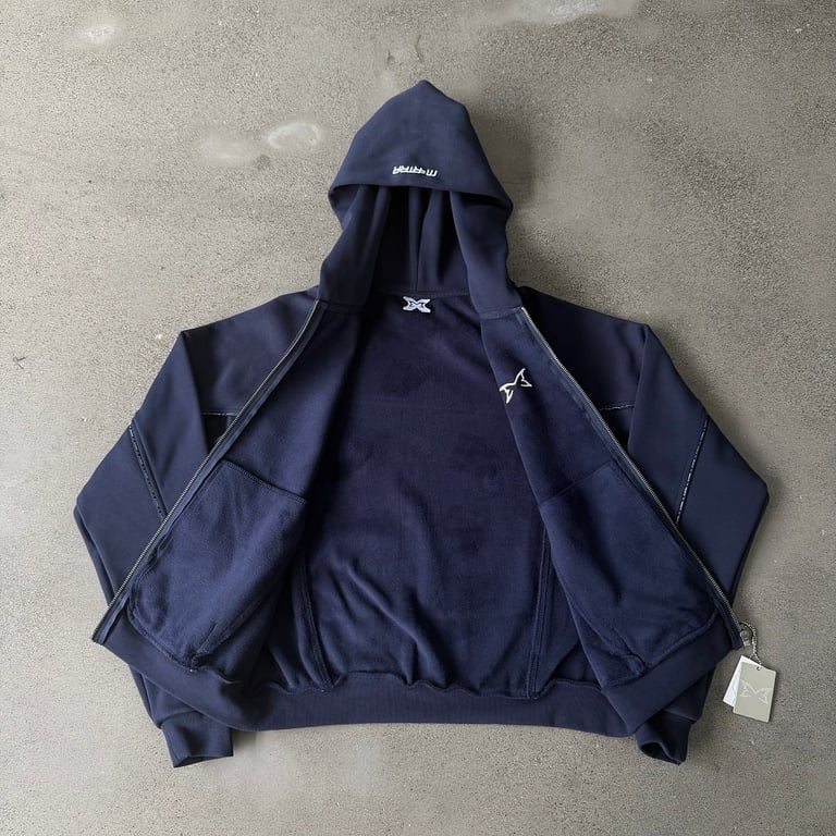 Mertra Logo Zip-Up Hoodie Navy - 14