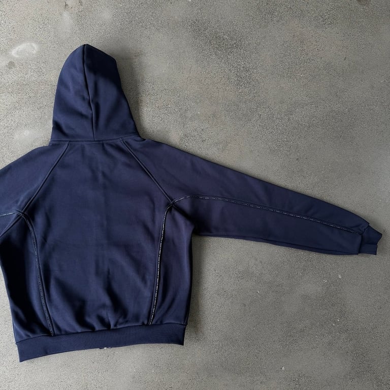 Mertra Logo Zip-Up Hoodie Navy - 17
