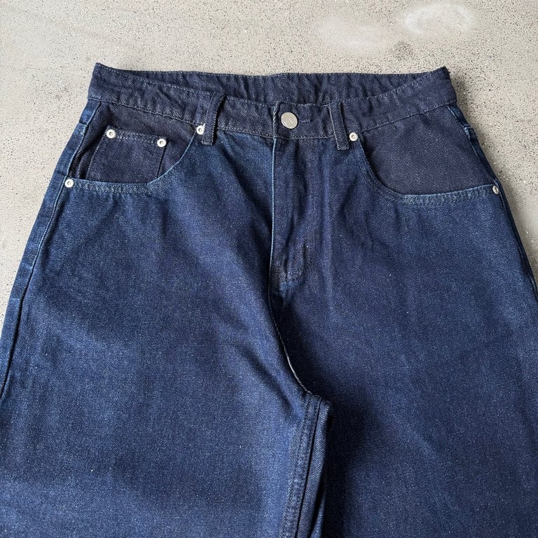 Derschutze Indigo Raw Denim Geisha Embroidery Jeans - 7