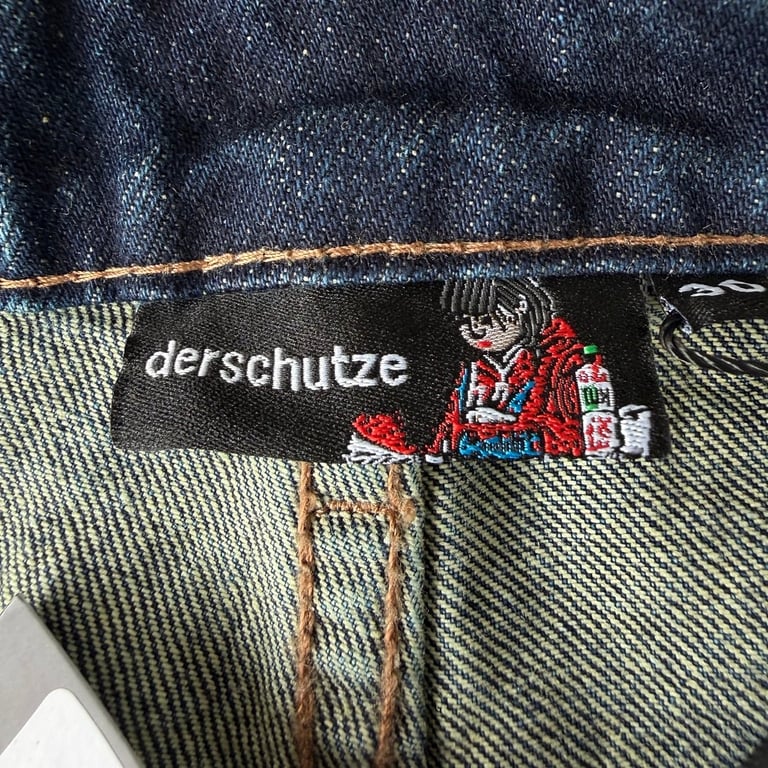 Derschutze Geisha Embroidery Wide Leg Jeans - 11