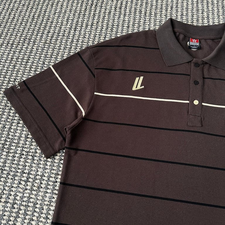 Ultralight Striped Polo Shirt Brown - 5