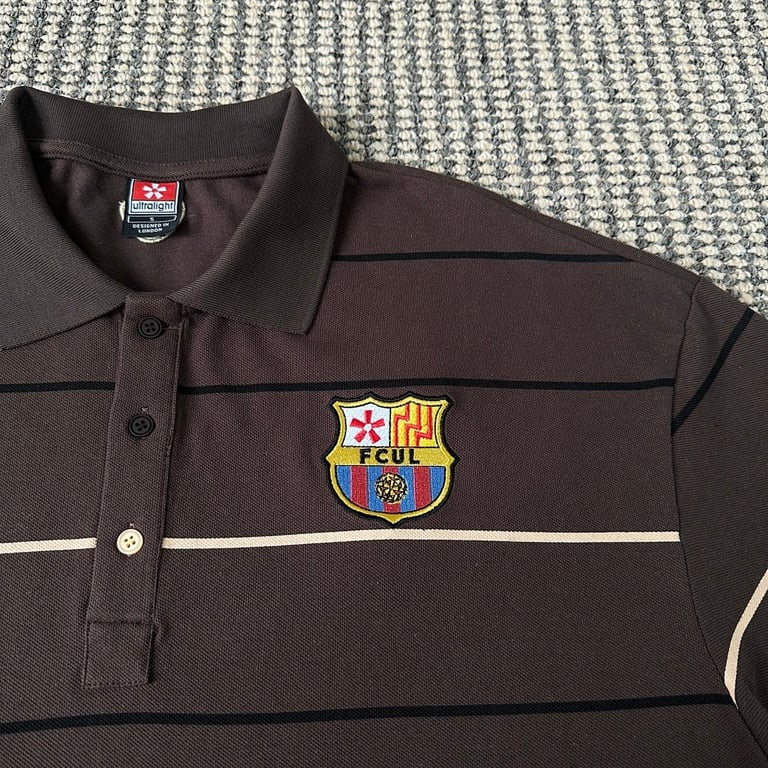 Ultralight Striped Polo Shirt Brown - 8